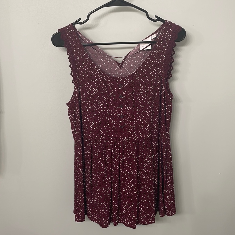 Lauren Conrad Maroon Top